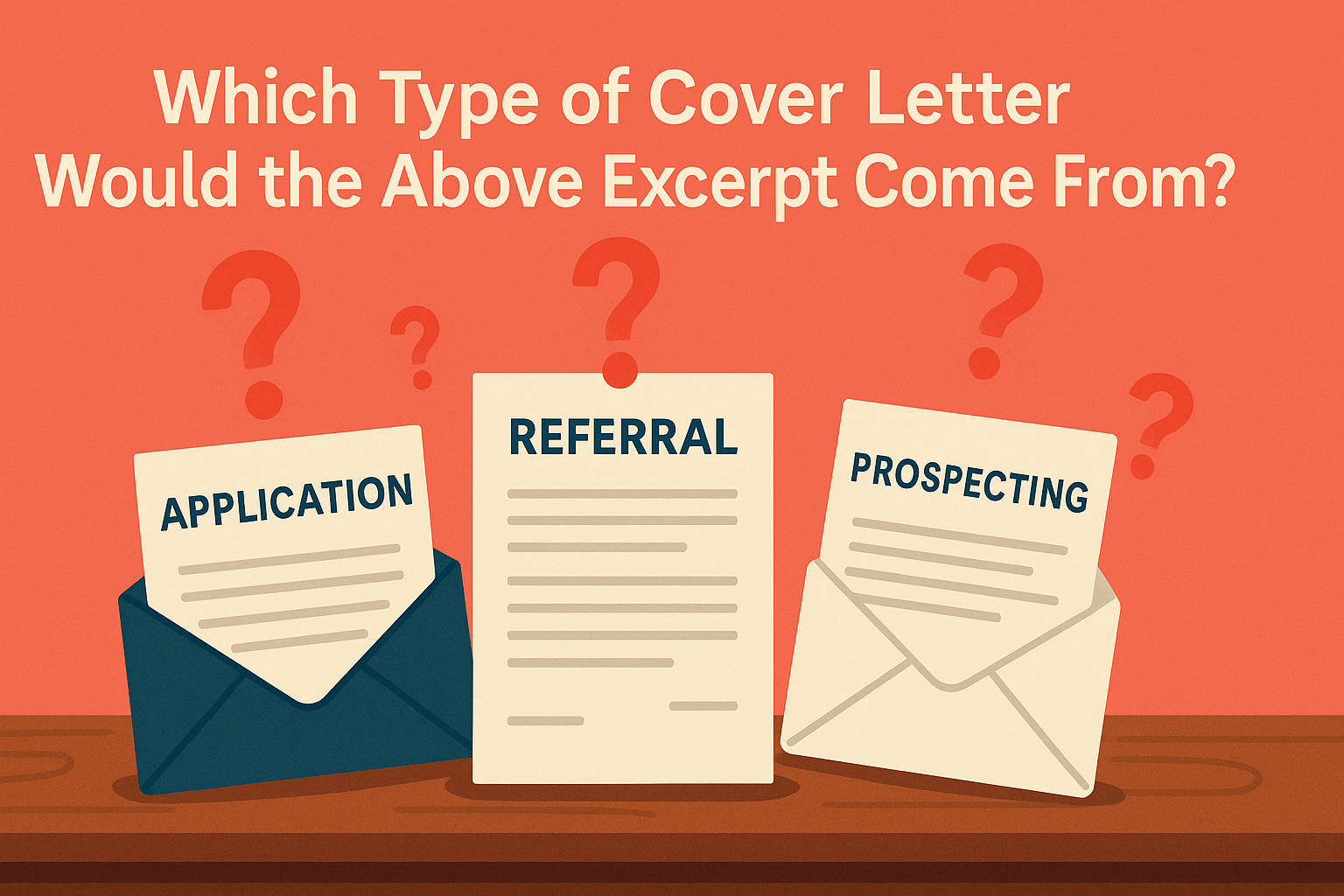 Which Type of Cover Letter Would the Above Excerpt Come From?