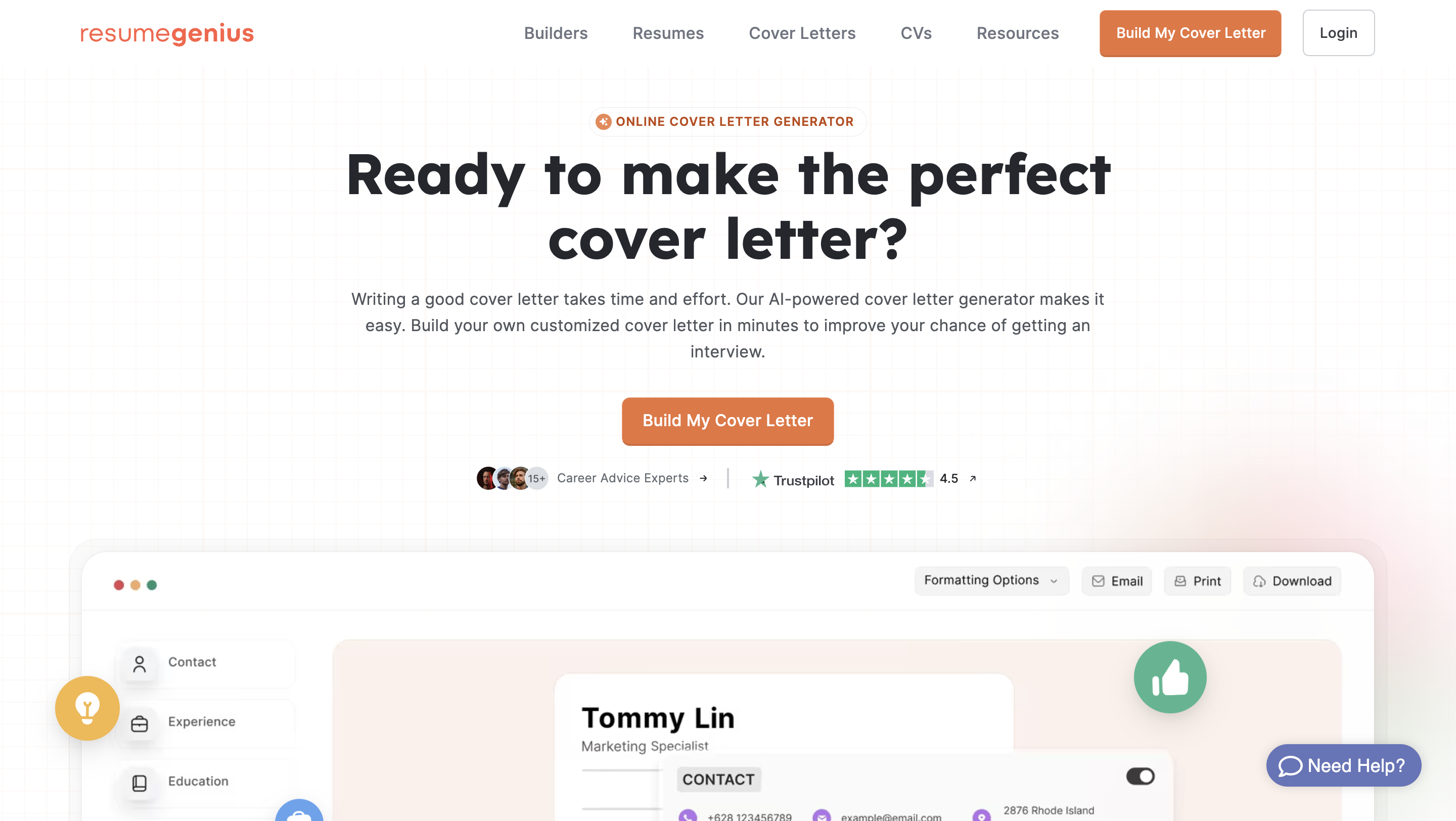 Resume Genius Cover Letter Generator Review