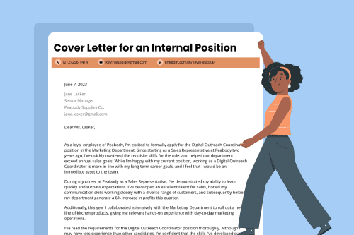 Cover Letter for Internal Position: Templates & Examples