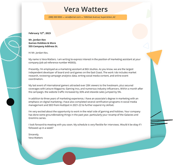 IT Cover Letter Example and Template