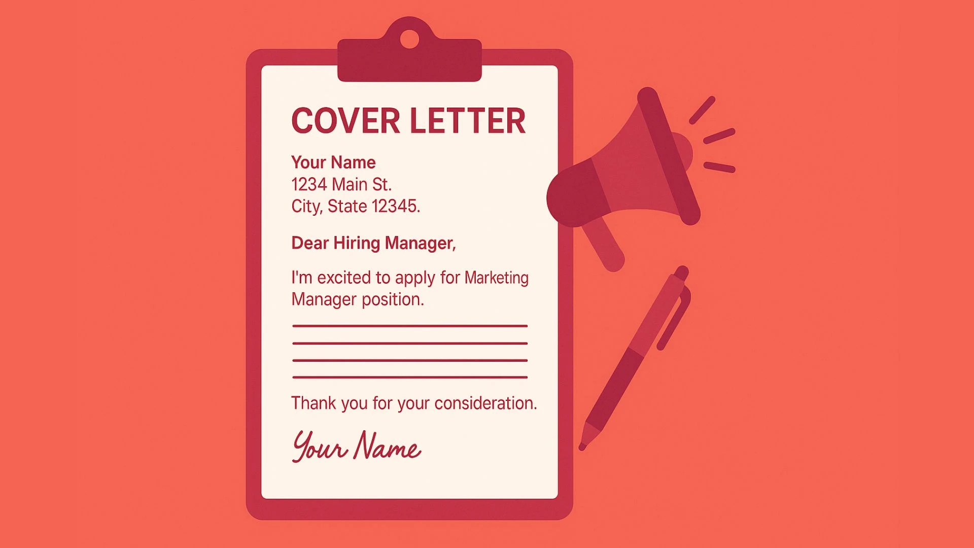 Outstanding Job Application Letter for Marketing Manager | Cover Letter  Copilot, image size:1920x1080