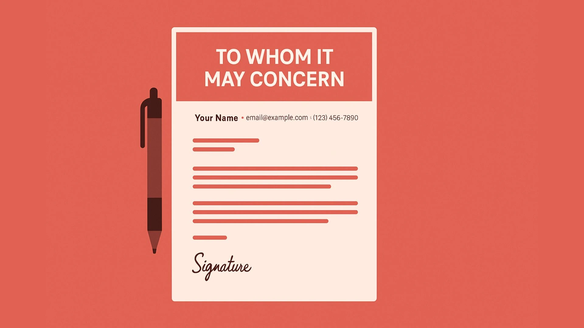 To Whom It May Concern Cover Letter