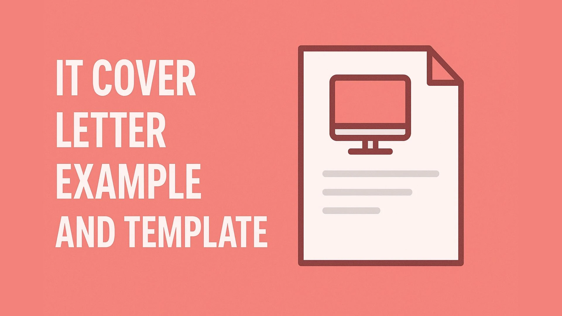 IT Cover Letter Example and Template