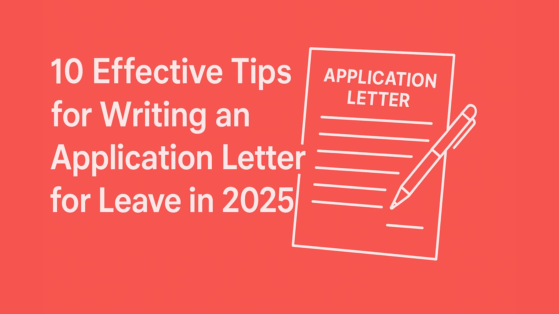 10 Effective Tips for Writing an Application Letter for Leave in 2025