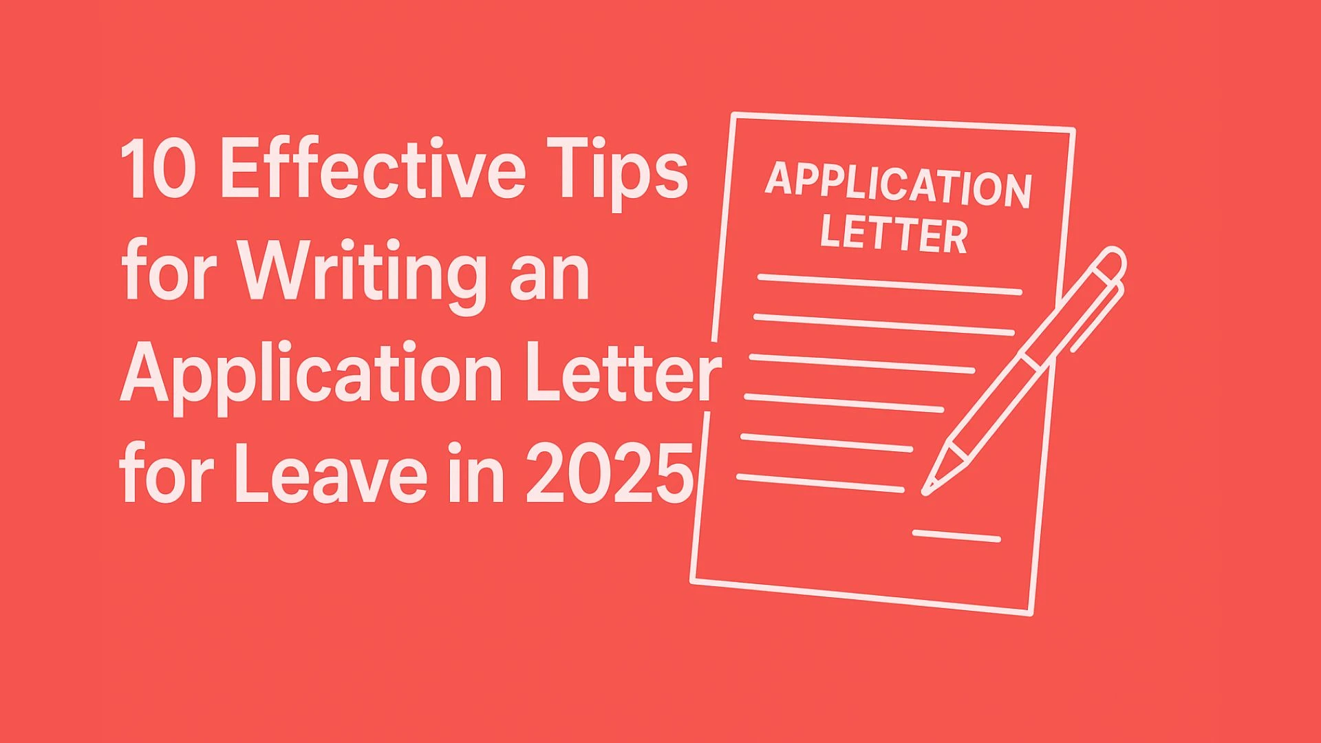 10 Effective Tips for Writing an Application Letter for Leave in 2026