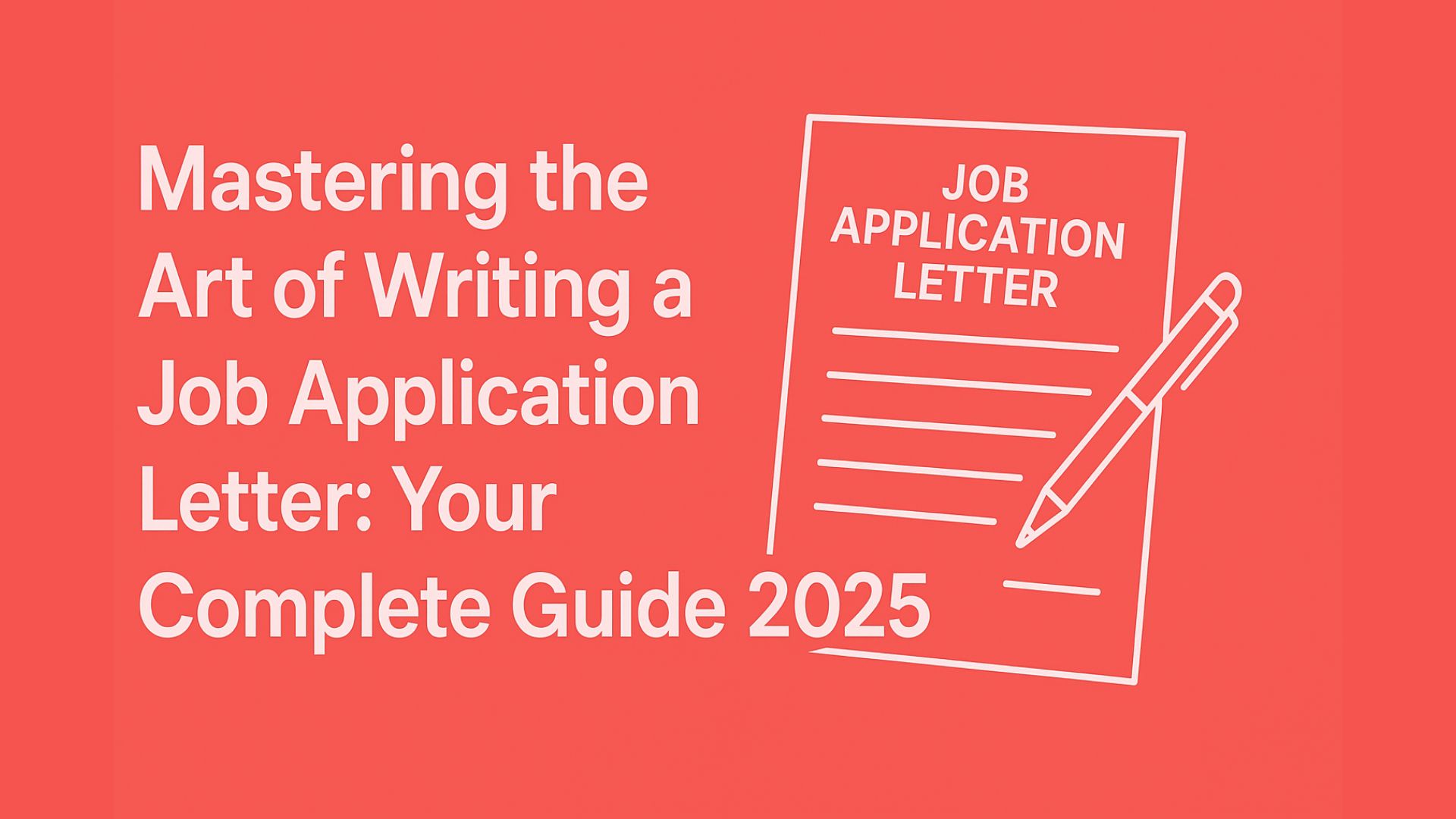 Mastering the Art of Writing a Job Application Letter: Your Complete Guide 2025
