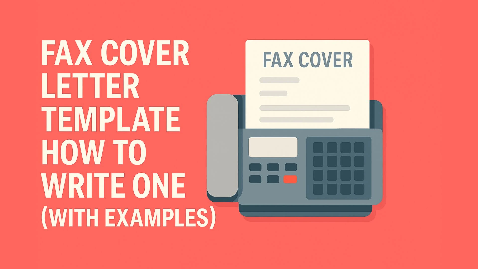 Fax Cover Letter Template: How to Write One (With Examples)
