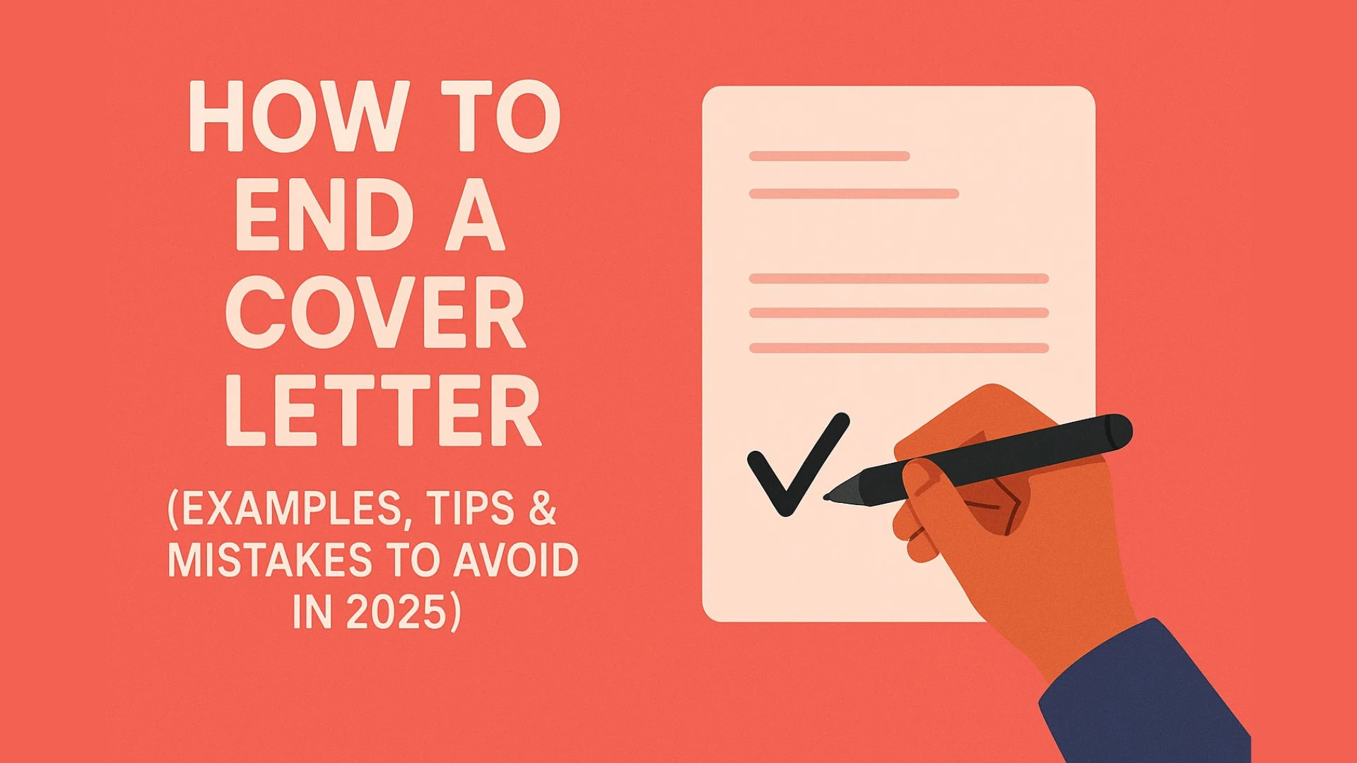 How to End a Cover Letter (Examples + Best Practices for 2026)