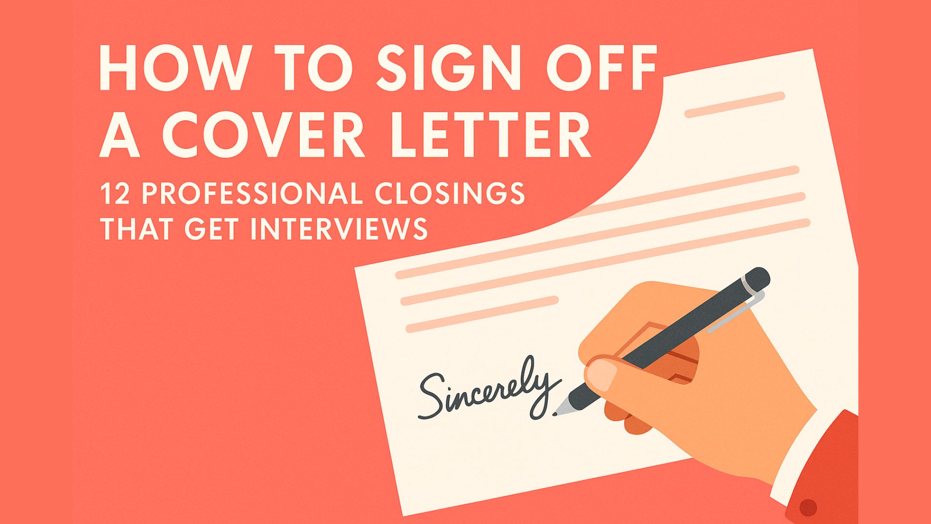How to Sign Off a Cover Letter: 12 Professional Closings That Get Interviews