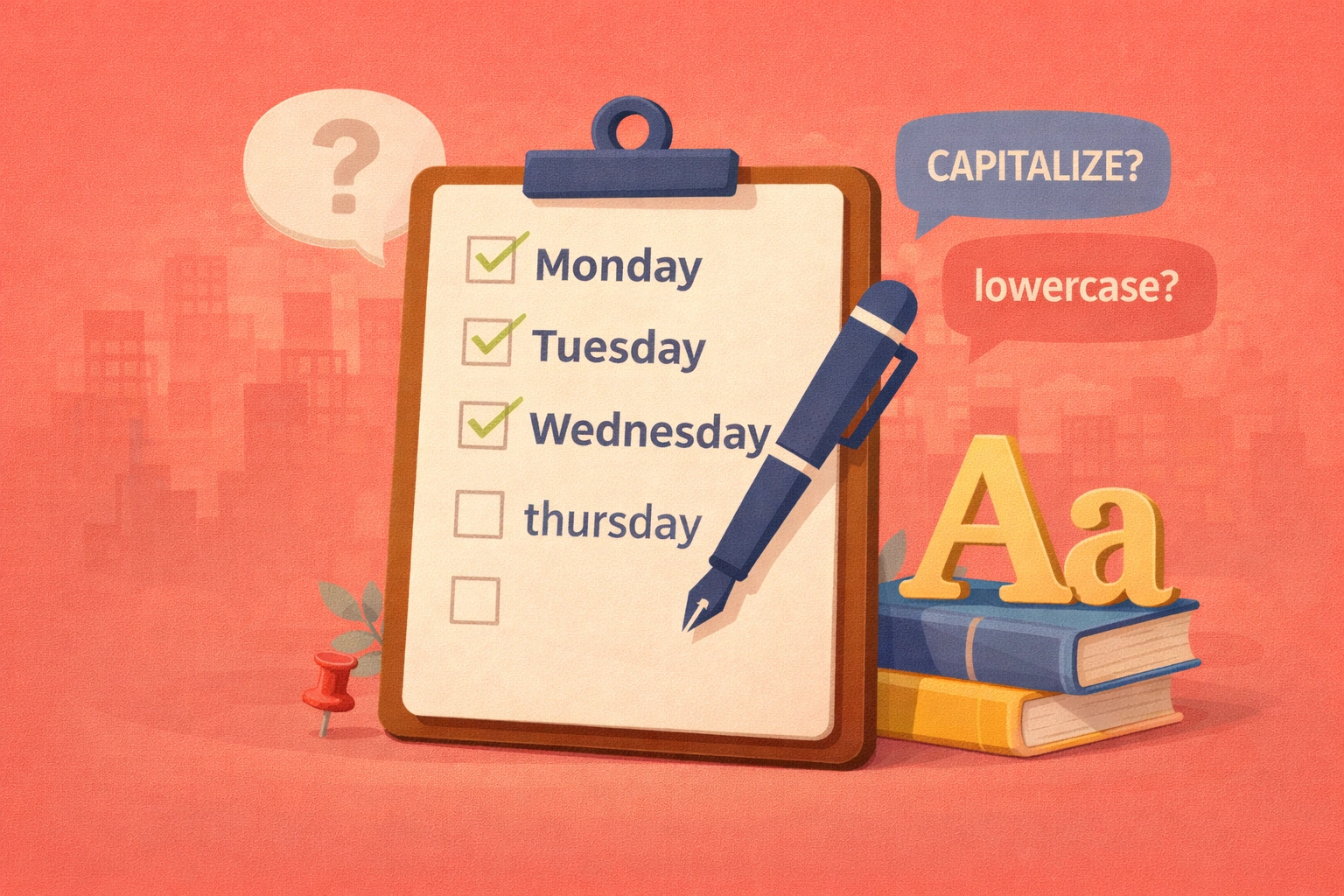 Should Days like Monday Tuesday Be Capitalized?