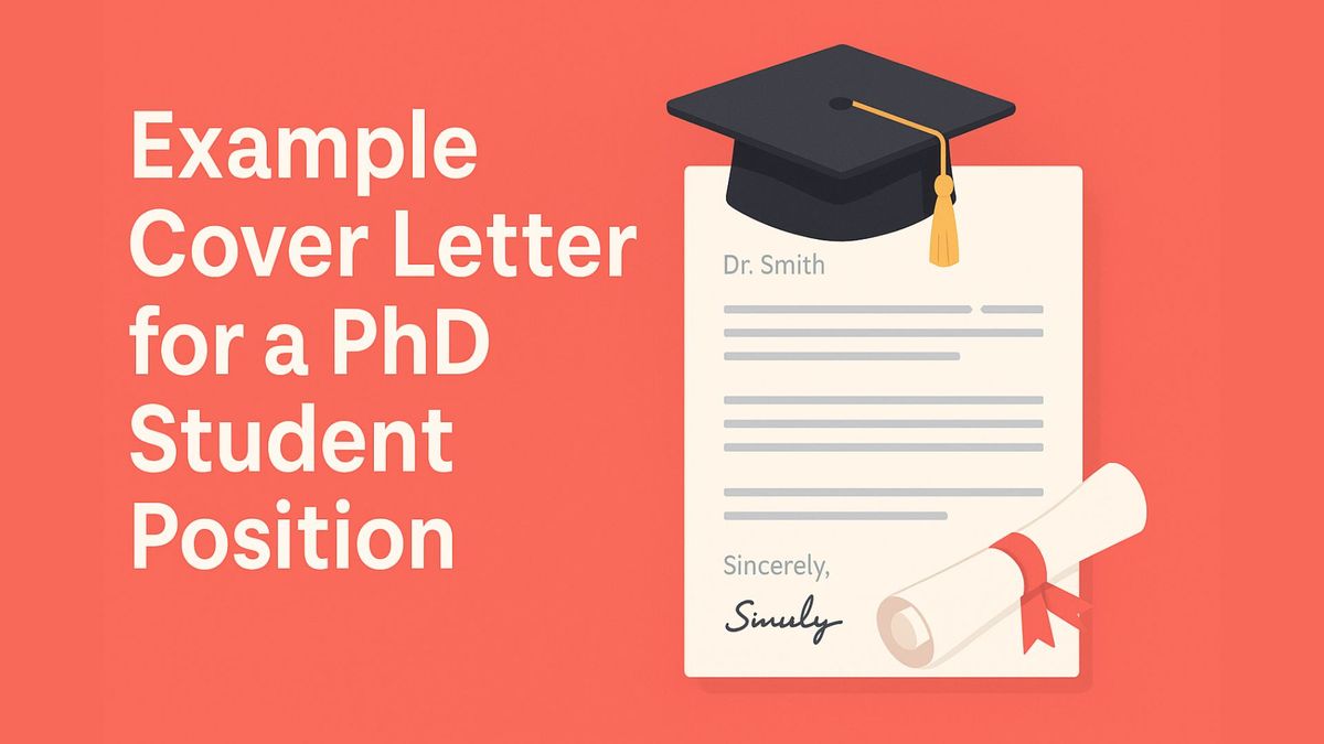 Example Cover Letter for a PhD Student Position