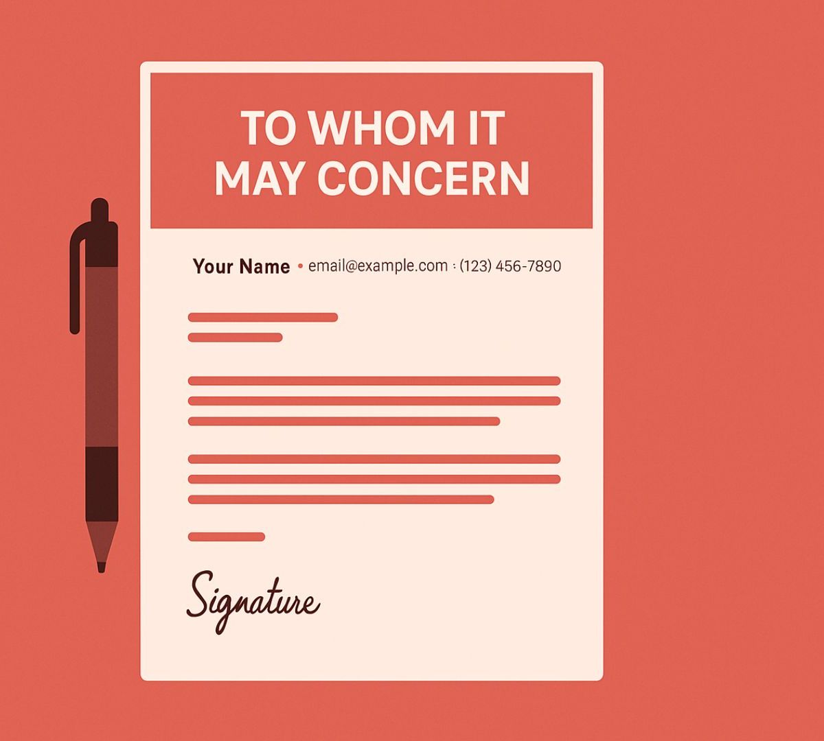 To Whom It May Concern Cover Letter