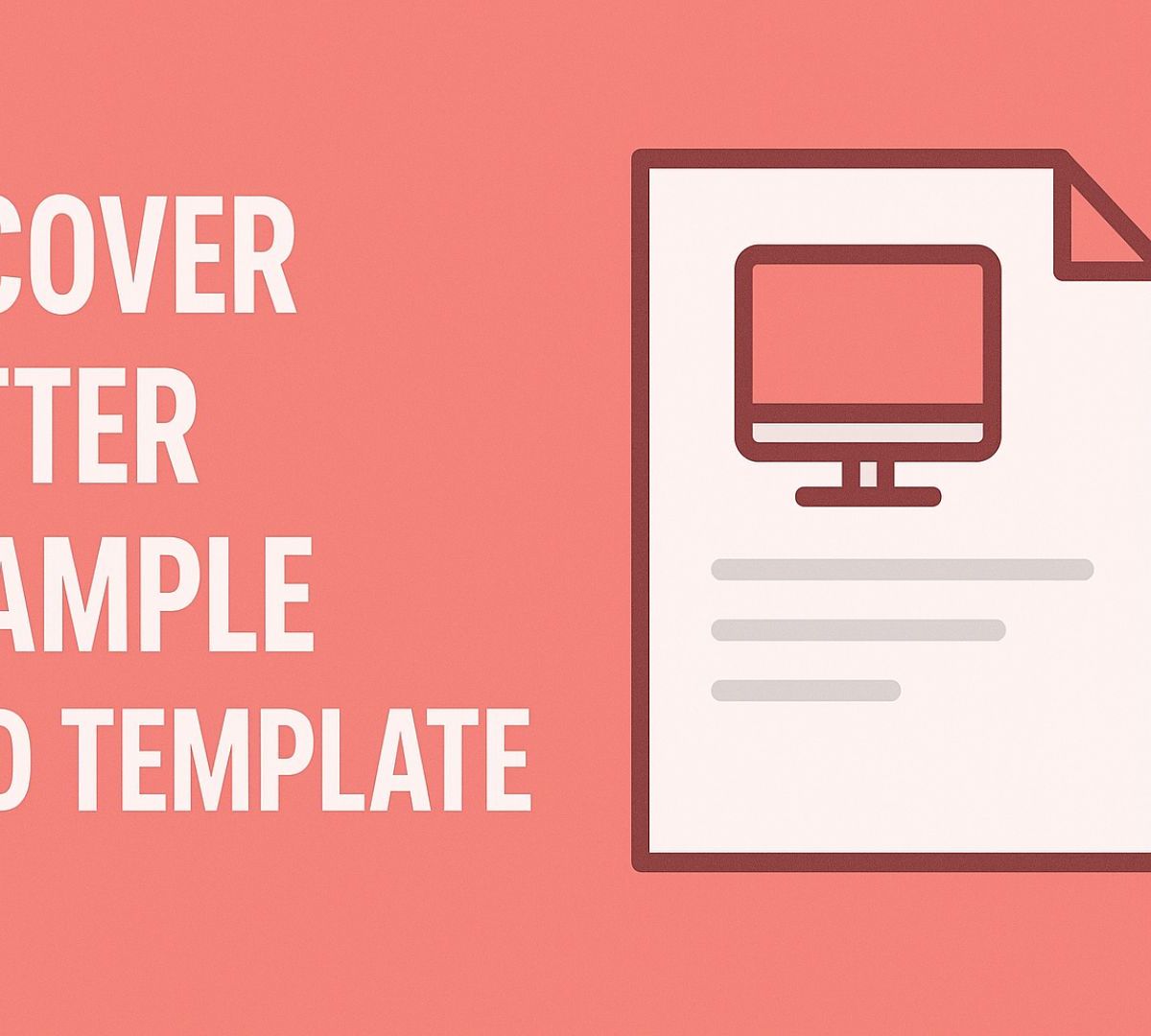 IT Cover Letter Example and Template