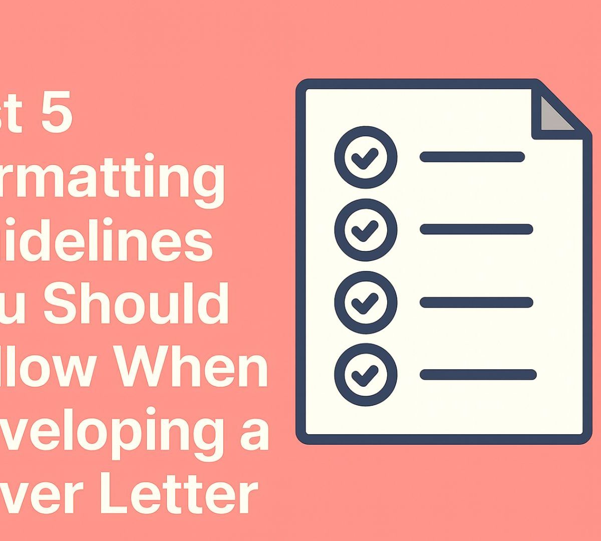 List 5 Formatting Guidelines You Should Follow When Developing a Cover Letter