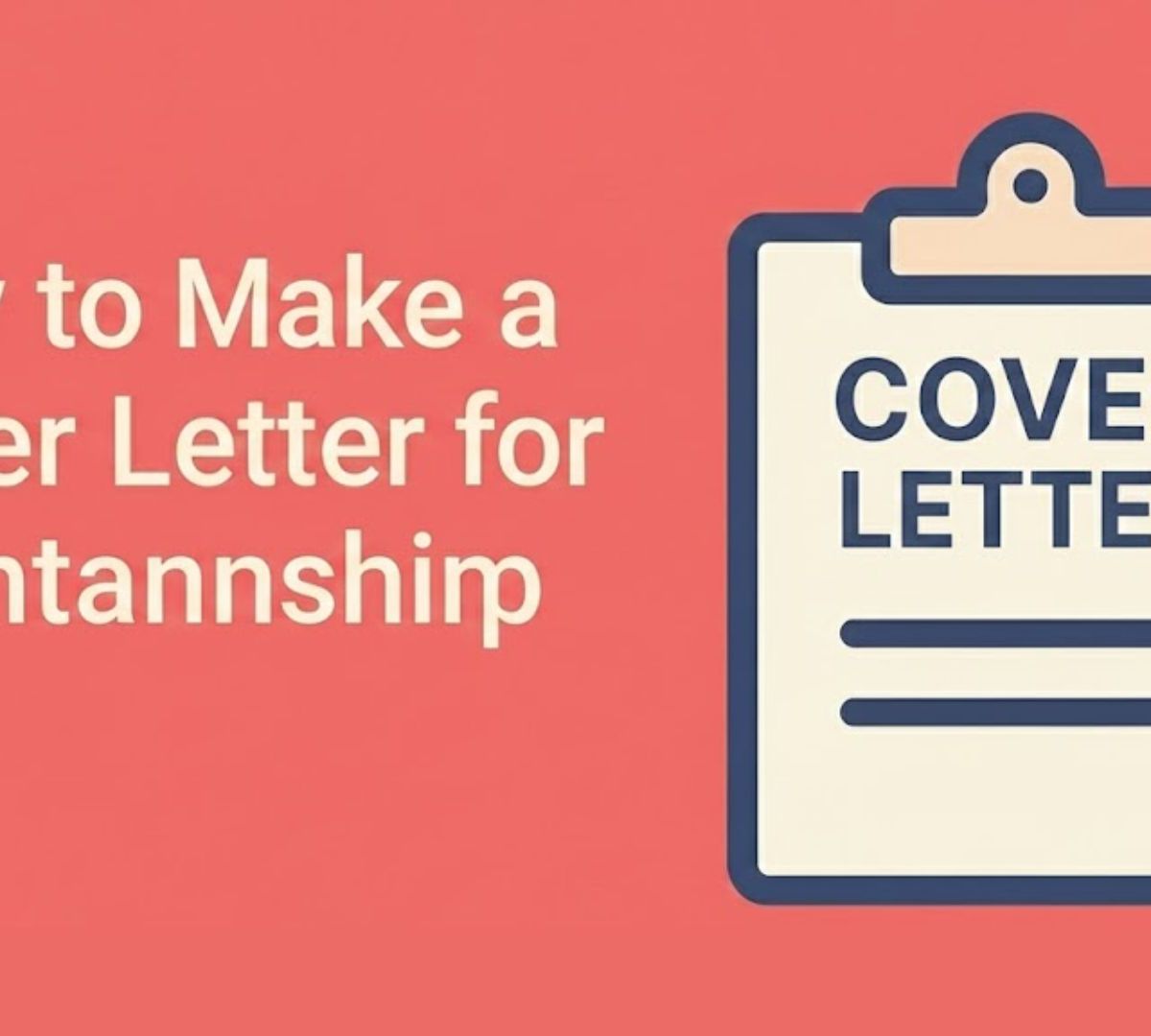 How to Make a Cover Letter for an Internship